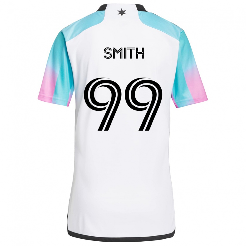 Kandiny Niño Camiseta Jordan Adebayo-Smith #99 Blanco Azul Negro 2ª Equipación 2024/25 La Camisa