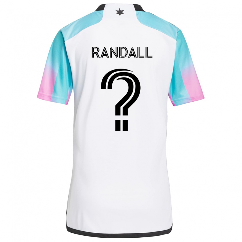 Kandiny Niño Camiseta Alisa Randall #0 Blanco Azul Negro 2ª Equipación 2024/25 La Camisa