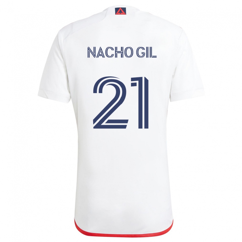 Kandiny Kinderen Nacho Gil #21 Wit Rood Uitshirt Uittenue 2024/25 T-Shirt