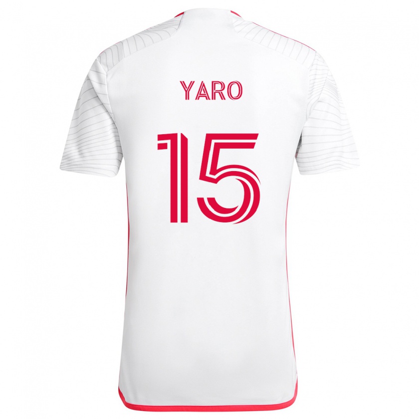 Kandiny Bambino Maglia Joshua Yaro #15 Bianco Rosso Kit Gara Away 2024/25 Maglietta