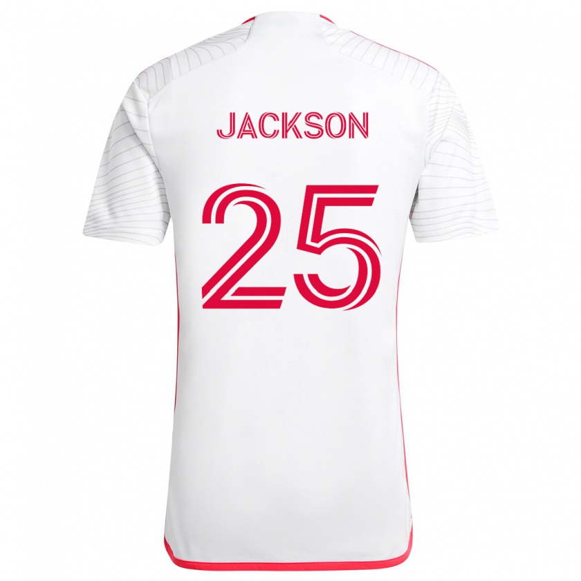 Kandiny Kinder Aziel Jackson #25 Weiß Rot Auswärtstrikot Trikot 2024/25 T-Shirt Österreich