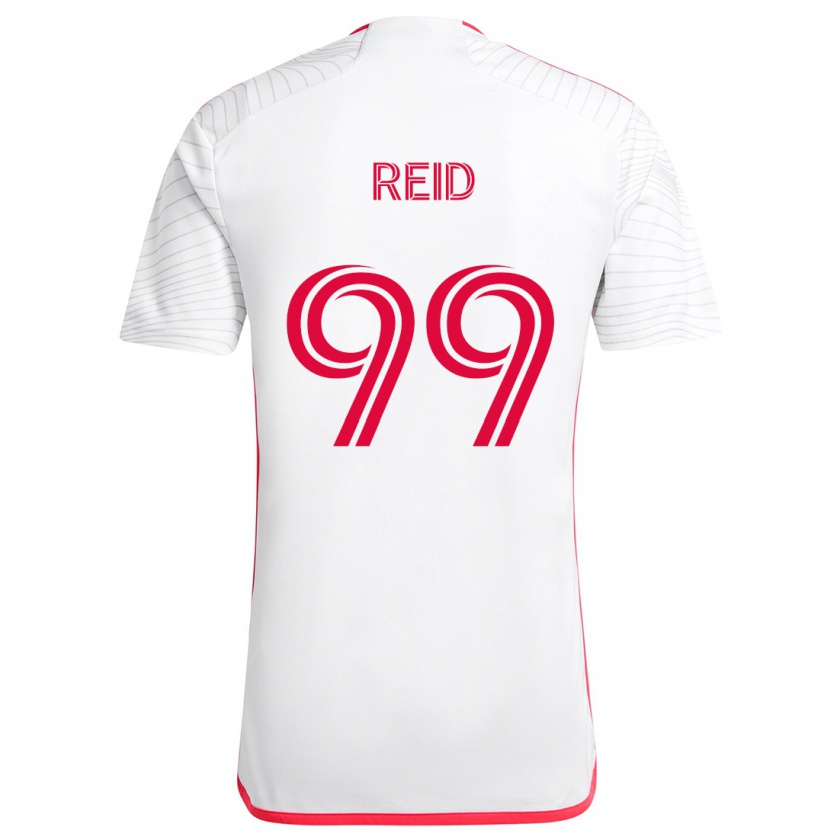 Kandiny Kinderen Jayden Reid #99 Wit Rood Uitshirt Uittenue 2024/25 T-Shirt