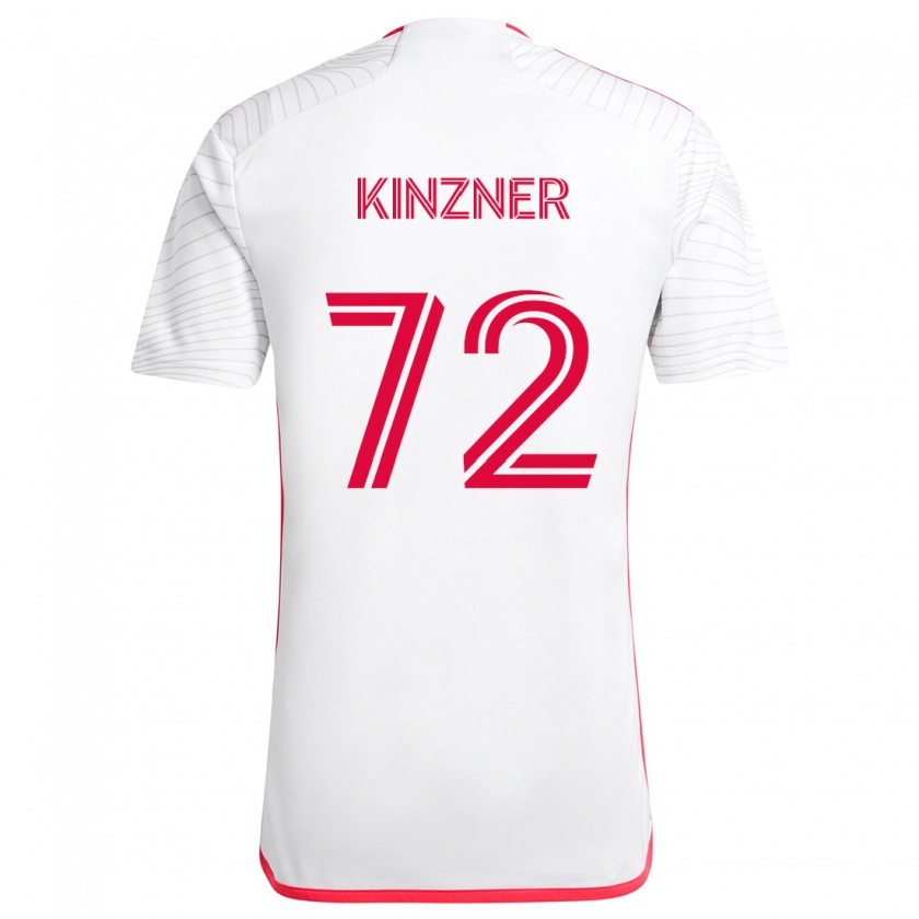 Kandiny Niño Camiseta Eric Kinzner #72 Blanco Rojo 2ª Equipación 2024/25 La Camisa