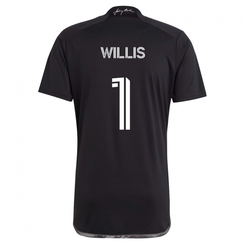 Kandiny Kinderen Joe Willis #1 Zwart Uitshirt Uittenue 2024/25 T-Shirt België