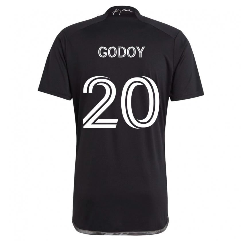 Kandiny Kinderen Aníbal Godoy #20 Zwart Uitshirt Uittenue 2024/25 T-Shirt