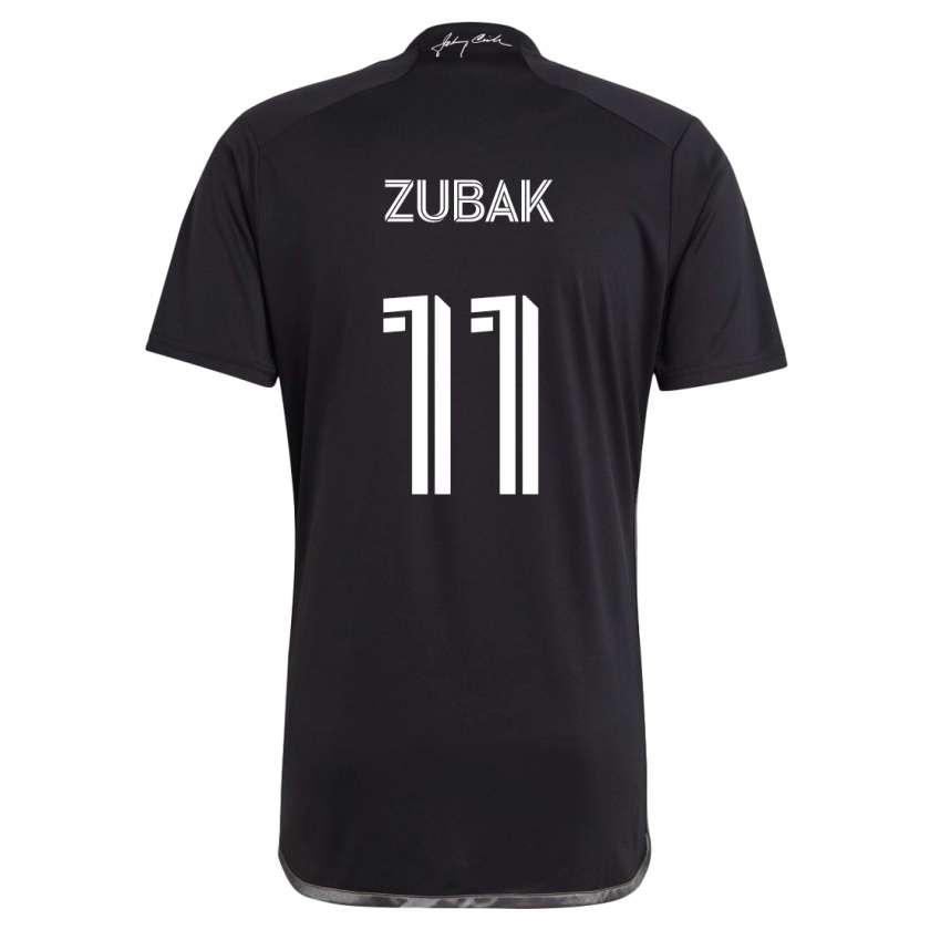 Kandiny Bambino Maglia Ethan Zubak #11 Nero Kit Gara Away 2024/25 Maglietta