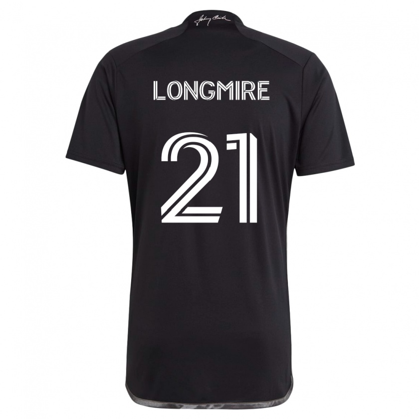 Kandiny Bambino Maglia Ahmed Longmire #21 Nero Kit Gara Away 2024/25 Maglietta