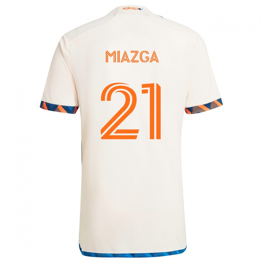 Kandiny Niño Camiseta Matt Miazga #21 Blanco Naranja 2ª Equipación 2024/25 La Camisa