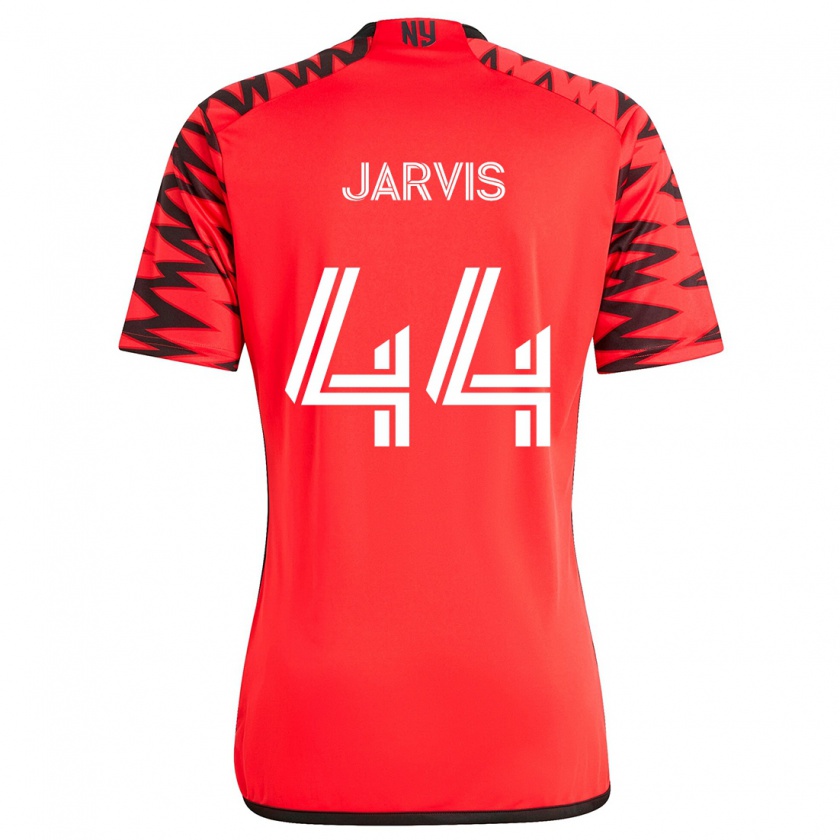 Kandiny Bambino Maglia Aiden Jarvis #44 Rosso Nero Bianco Kit Gara Away 2024/25 Maglietta