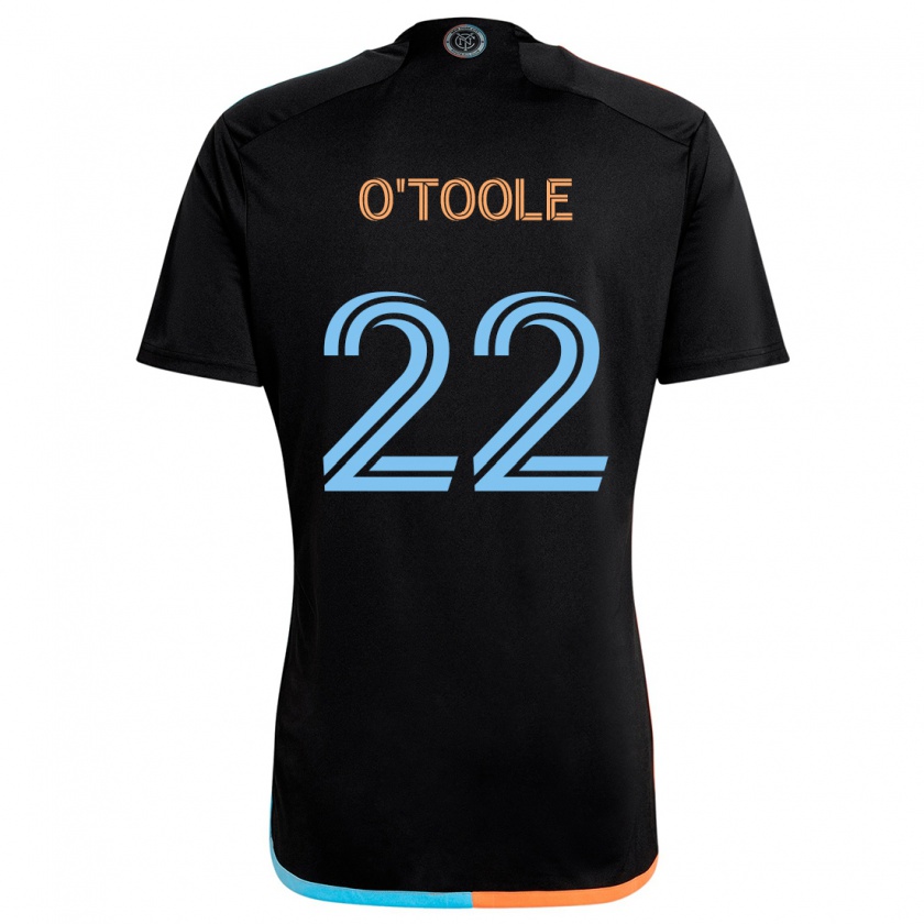 Kandiny Niño Camiseta Kevin O'toole #22 Negro Naranja Azul 2ª Equipación 2024/25 La Camisa