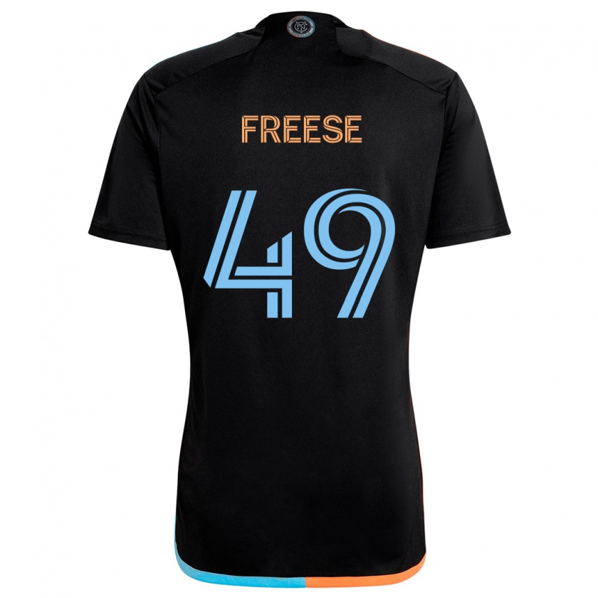 Kandiny Niño Camiseta Matt Freese #49 Negro Naranja Azul 2ª Equipación 2024/25 La Camisa