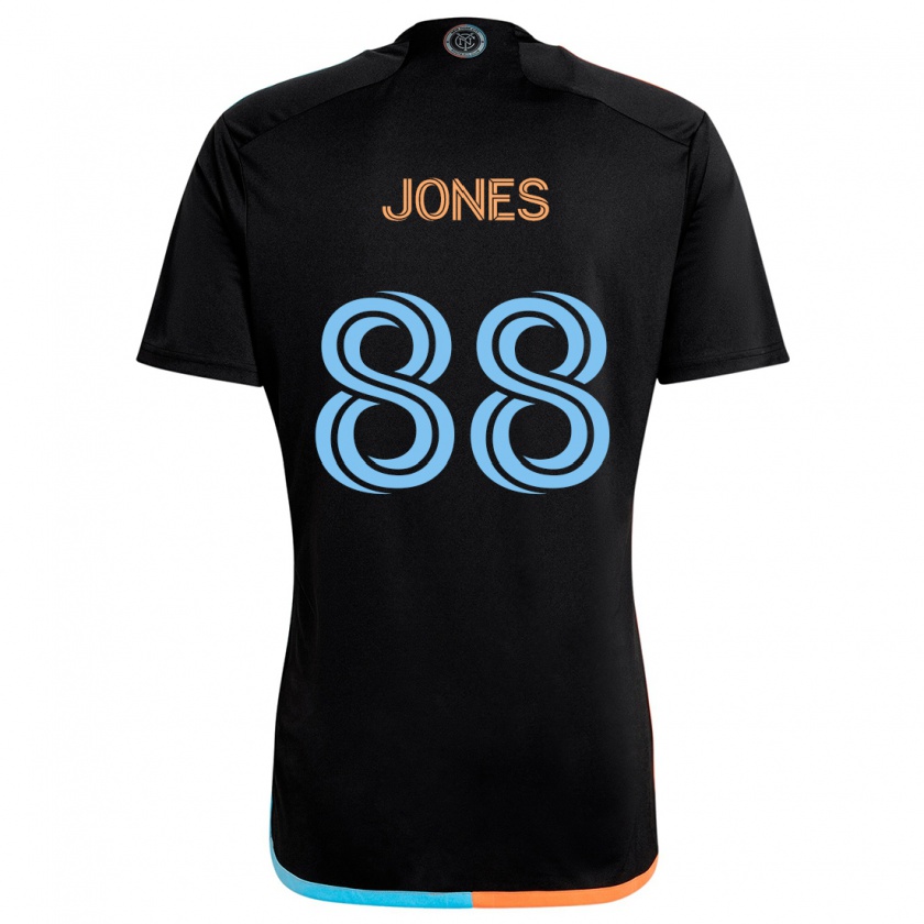 Kandiny Niño Camiseta Malachi Jones #88 Negro Naranja Azul 2ª Equipación 2024/25 La Camisa