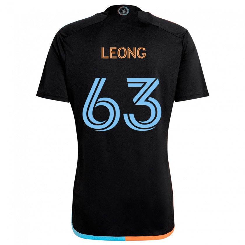 Kandiny Bambino Maglia Matthew Leong #63 Nero Arancione Blu Kit Gara Away 2024/25 Maglietta