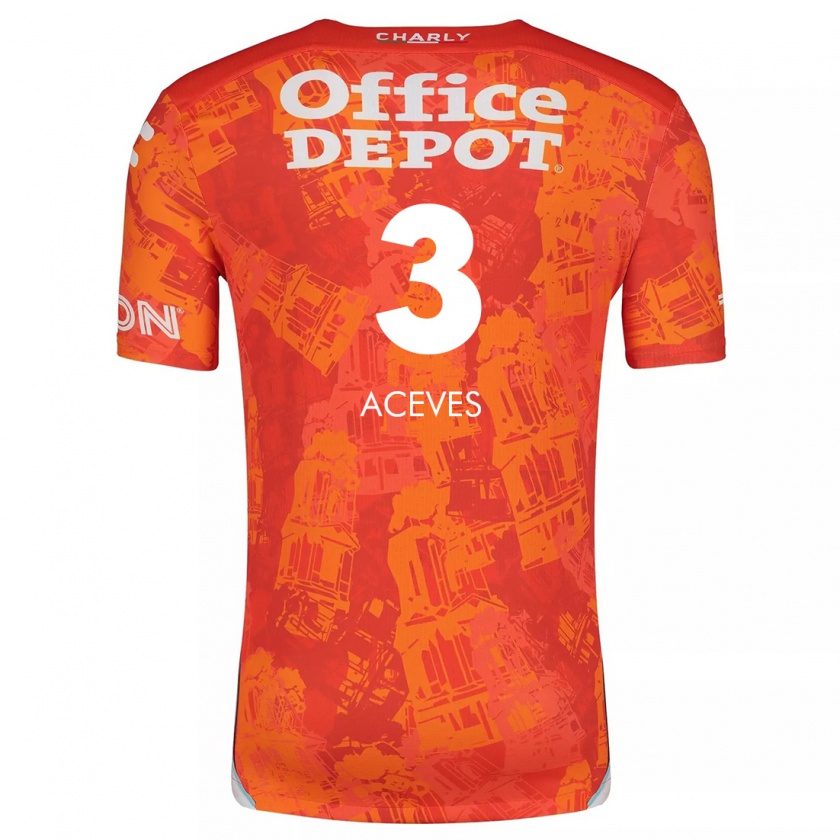 Kandiny Kinder Alonso Aceves #3 Orange Weiß Auswärtstrikot Trikot 2024/25 T-Shirt Österreich