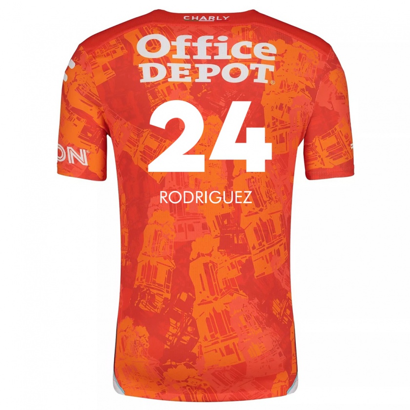 Kandiny Kinderen Luis Rodríguez #24 Oranje Wit Uitshirt Uittenue 2024/25 T-Shirt