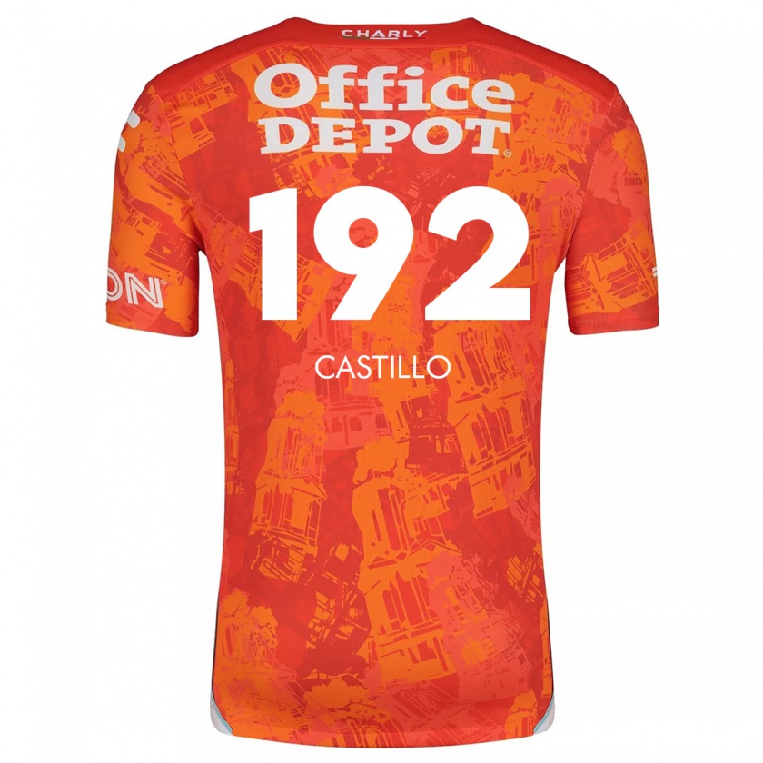 Kandiny Bambino Maglia José Castillo #192 Arancione Bianco Kit Gara Away 2024/25 Maglietta