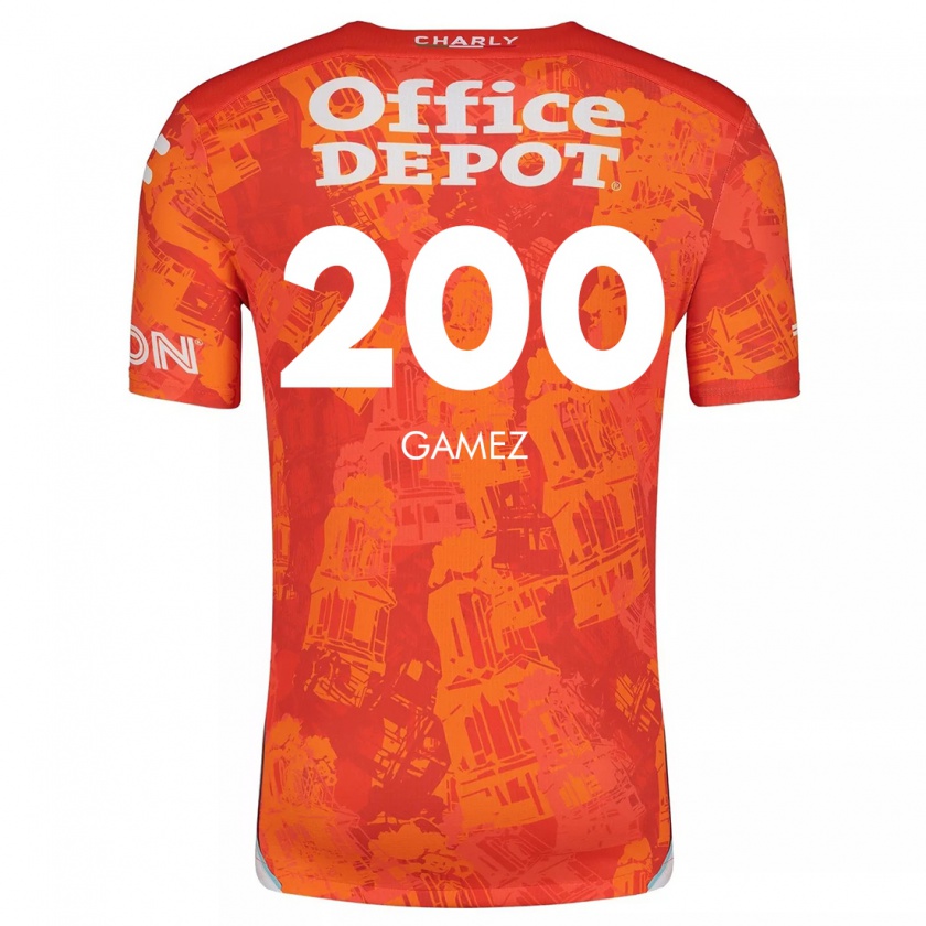 Kandiny Kinderen Sergio Gámez #200 Oranje Wit Uitshirt Uittenue 2024/25 T-Shirt