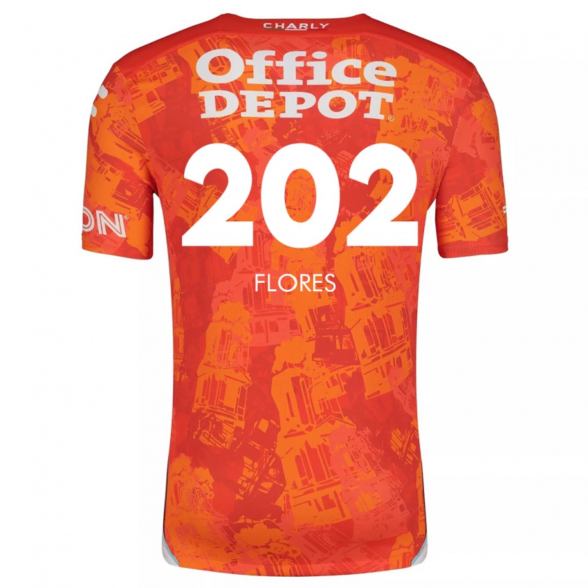 Kandiny Kinderen Luis Flores #202 Oranje Wit Uitshirt Uittenue 2024/25 T-Shirt