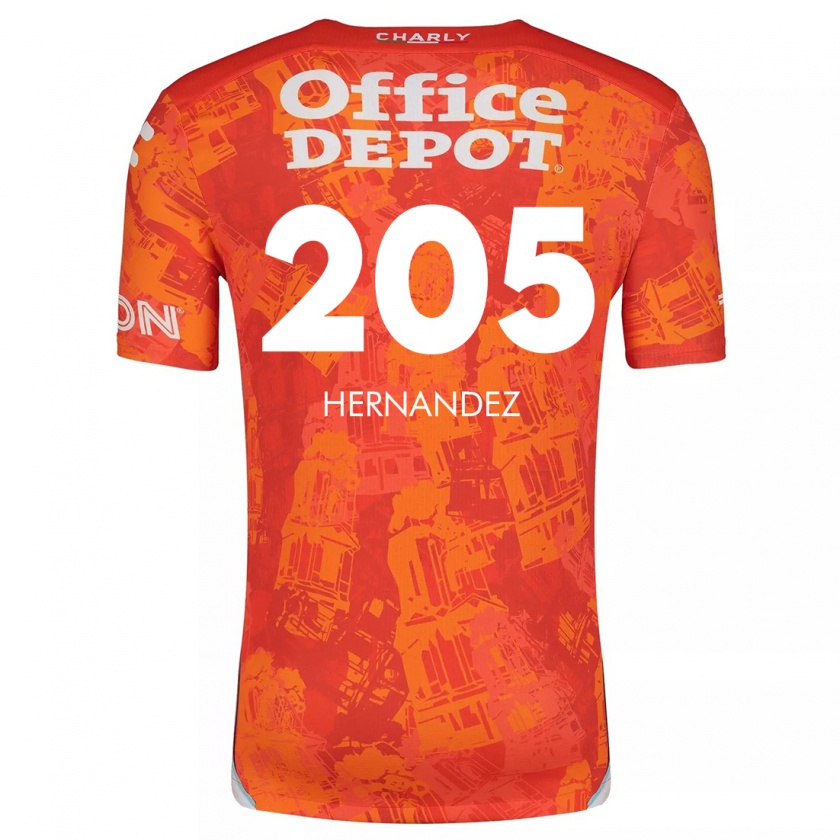 Kandiny Kinder Sergio Hernández #205 Orange Weiß Auswärtstrikot Trikot 2024/25 T-Shirt Österreich