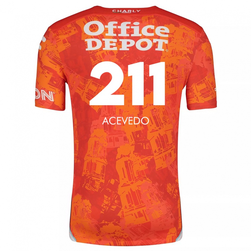 Kandiny Kinder Gerardo Acevedo #211 Orange Weiß Auswärtstrikot Trikot 2024/25 T-Shirt Österreich