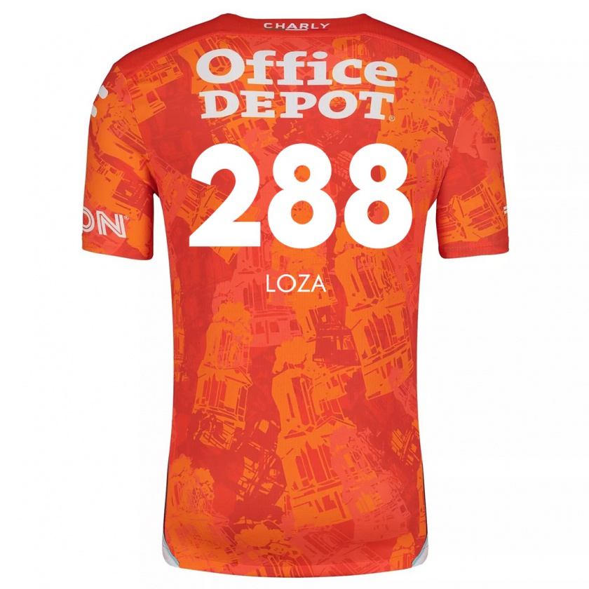 Kandiny Kinderen Santino Loza #288 Oranje Wit Uitshirt Uittenue 2024/25 T-Shirt