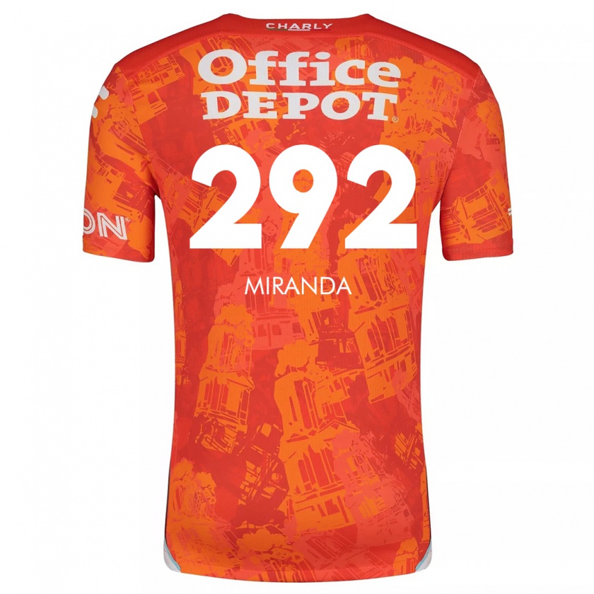 Kandiny Bambino Maglia Herbey Miranda #292 Arancione Bianco Kit Gara Away 2024/25 Maglietta