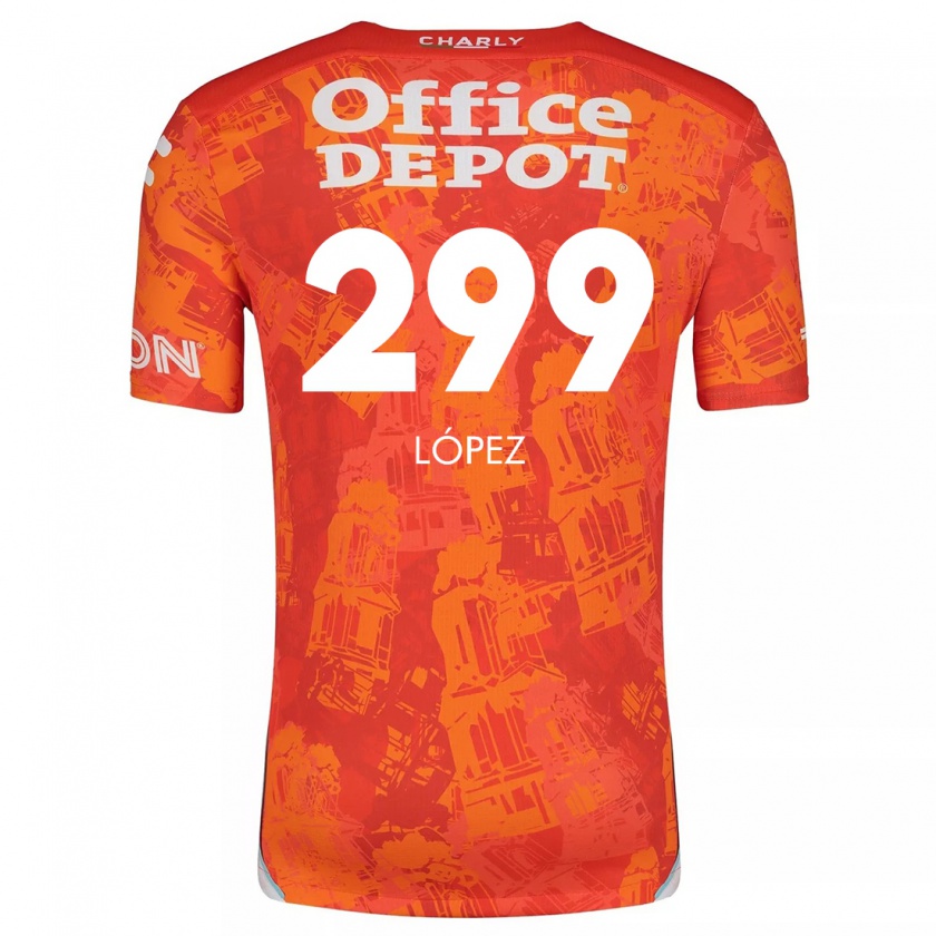 Kandiny Kinder Santiago López #299 Orange Weiß Auswärtstrikot Trikot 2024/25 T-Shirt Österreich