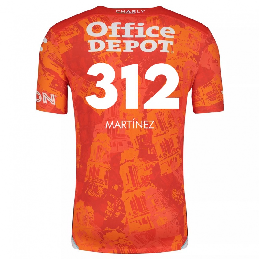 Kandiny Bambino Maglia Ulises Martínez #312 Arancione Bianco Kit Gara Away 2024/25 Maglietta