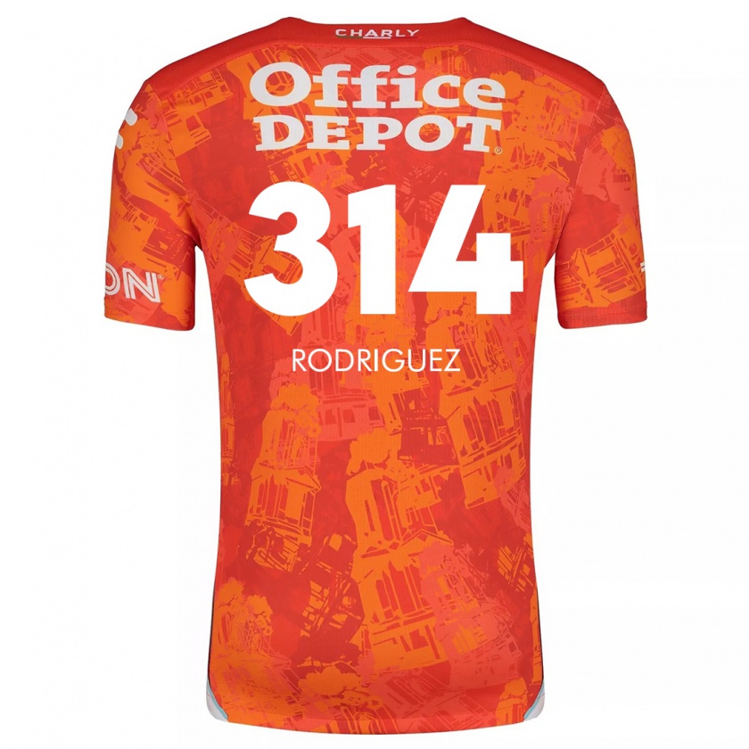 Kandiny Kinderen Alan Rodríguez #314 Oranje Wit Uitshirt Uittenue 2024/25 T-Shirt