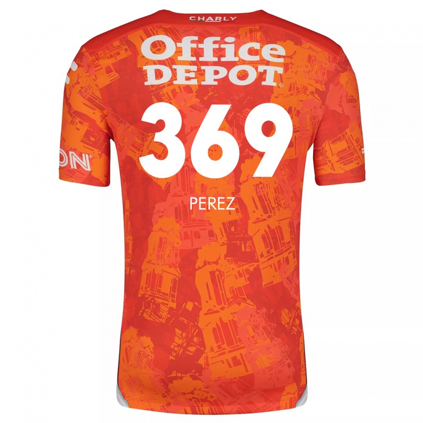 Kandiny Bambino Maglia Santiago Pérez #369 Arancione Bianco Kit Gara Away 2024/25 Maglietta