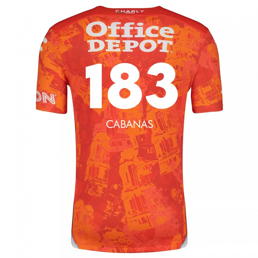 Kandiny Niño Camiseta Mauricio Cabañas #183 Naranja Blanco 2ª Equipación 2024/25 La Camisa