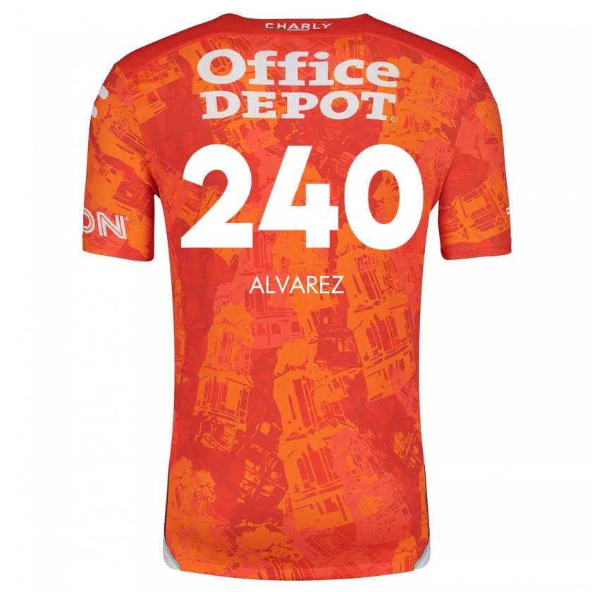 Kandiny Kinderen Gael Álvarez #240 Oranje Wit Uitshirt Uittenue 2024/25 T-Shirt