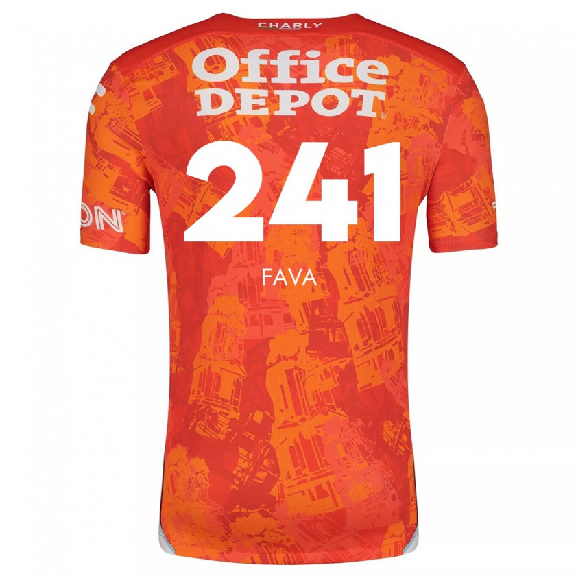 Kandiny Kinderen Marco Fava #241 Oranje Wit Uitshirt Uittenue 2024/25 T-Shirt