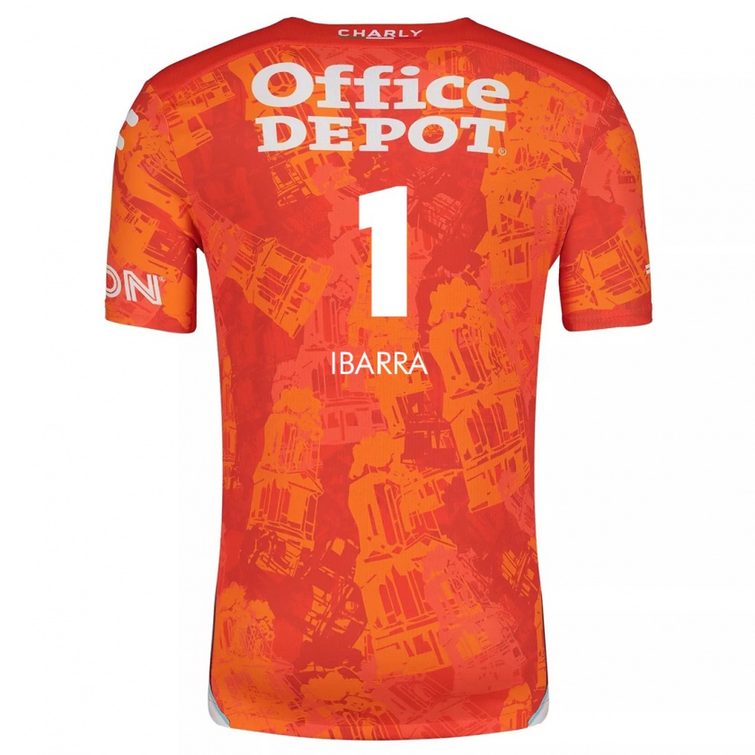 Kandiny Kinderen Fabiola Ibarra #1 Oranje Wit Uitshirt Uittenue 2024/25 T-Shirt België