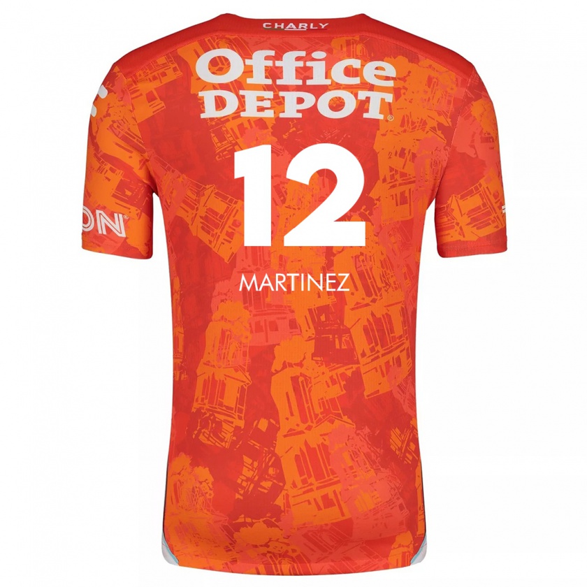 Kandiny Kinderen Sofía Martínez #12 Oranje Wit Uitshirt Uittenue 2024/25 T-Shirt België