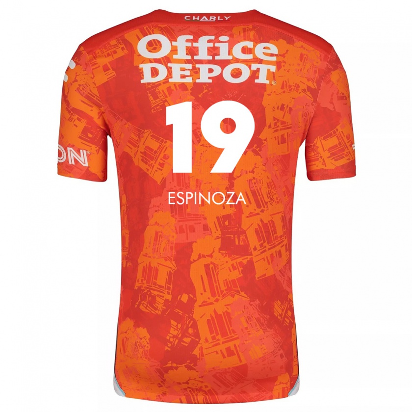 Kandiny Kinderen Giselle Espinoza #19 Oranje Wit Uitshirt Uittenue 2024/25 T-Shirt