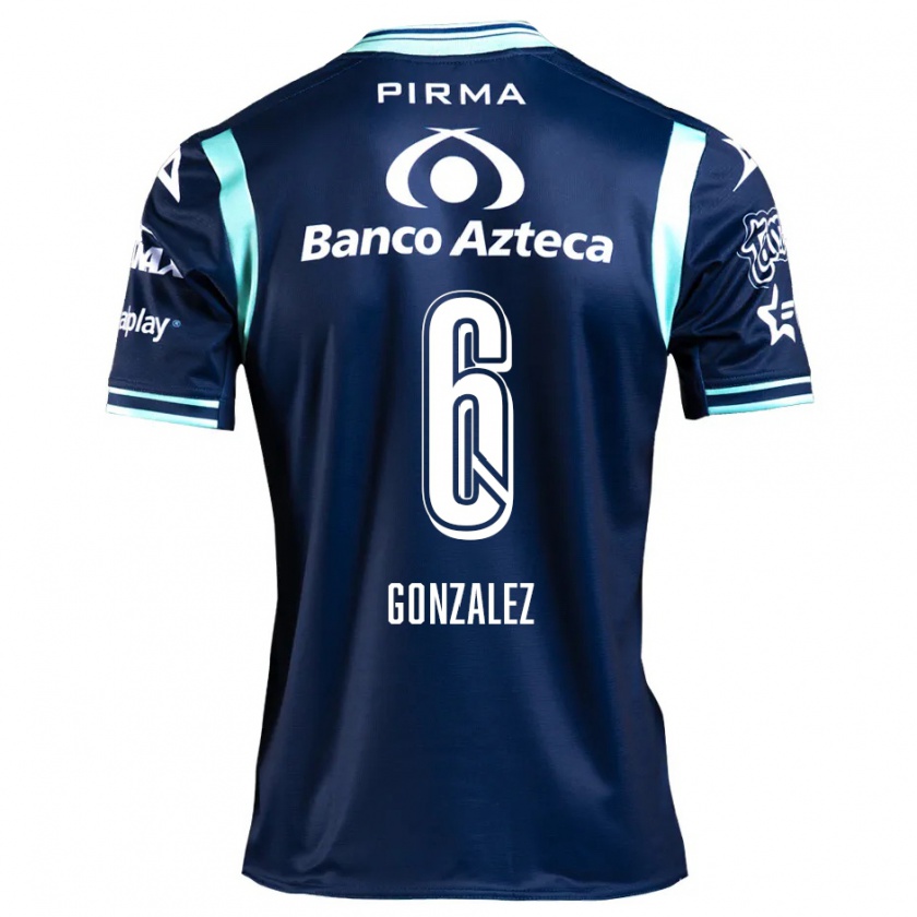 Kandiny Niño Camiseta Pablo González #6 Azul Marino 2ª Equipación 2024/25 La Camisa