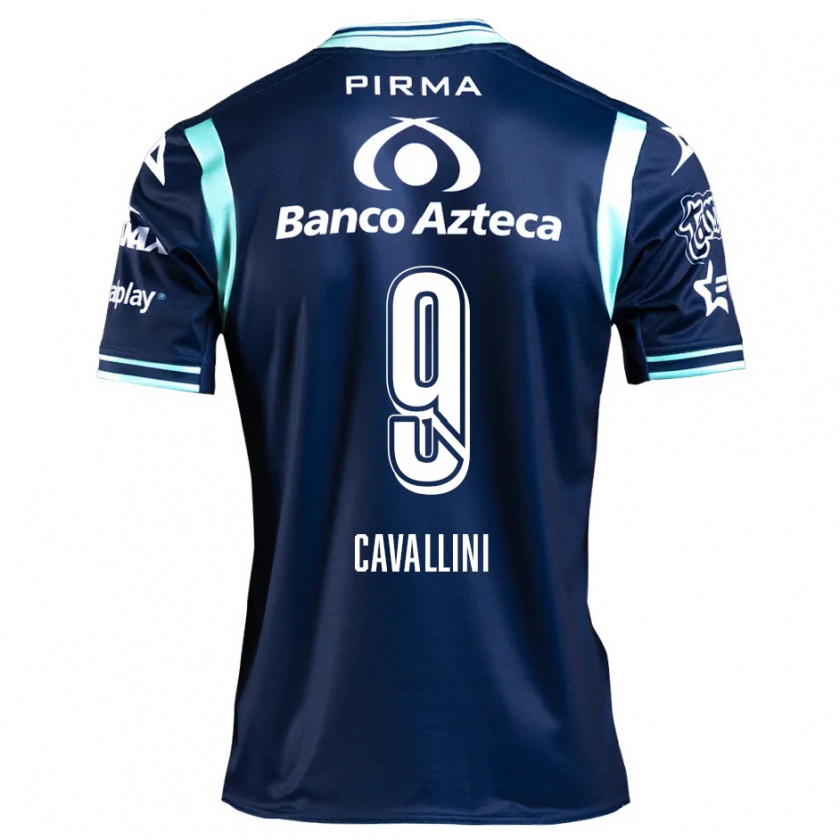 Kandiny Bambino Maglia Lucas Cavallini #9 Blu Navy Kit Gara Away 2024/25 Maglietta