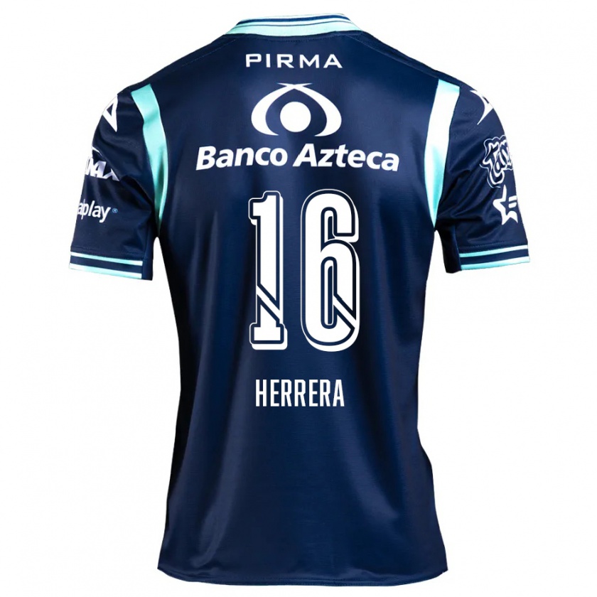 Kandiny Bambino Maglia Alberto Herrera #16 Blu Navy Kit Gara Away 2024/25 Maglietta