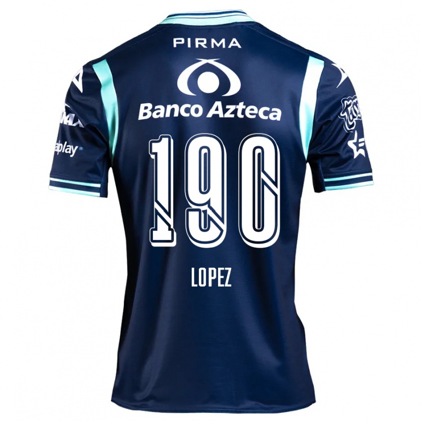 Kandiny Bambino Maglia Josué López #190 Blu Navy Kit Gara Away 2024/25 Maglietta