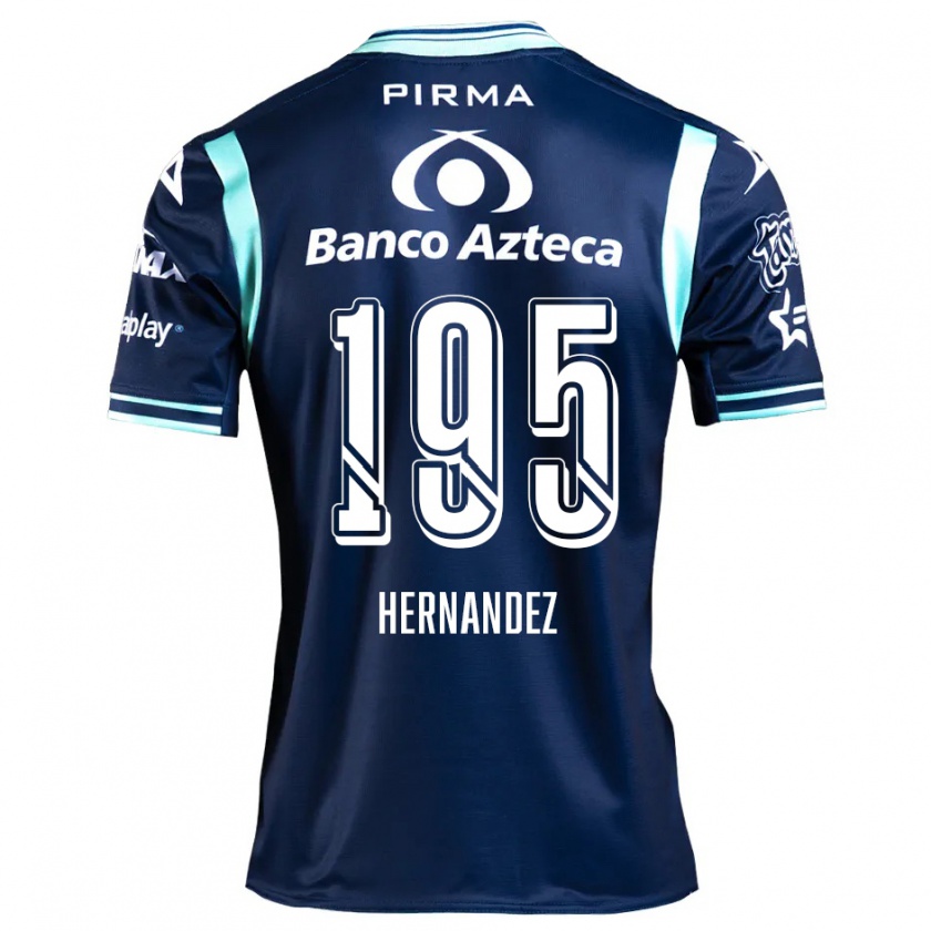 Kandiny Bambino Maglia Daniel Hernández #195 Blu Navy Kit Gara Away 2024/25 Maglietta