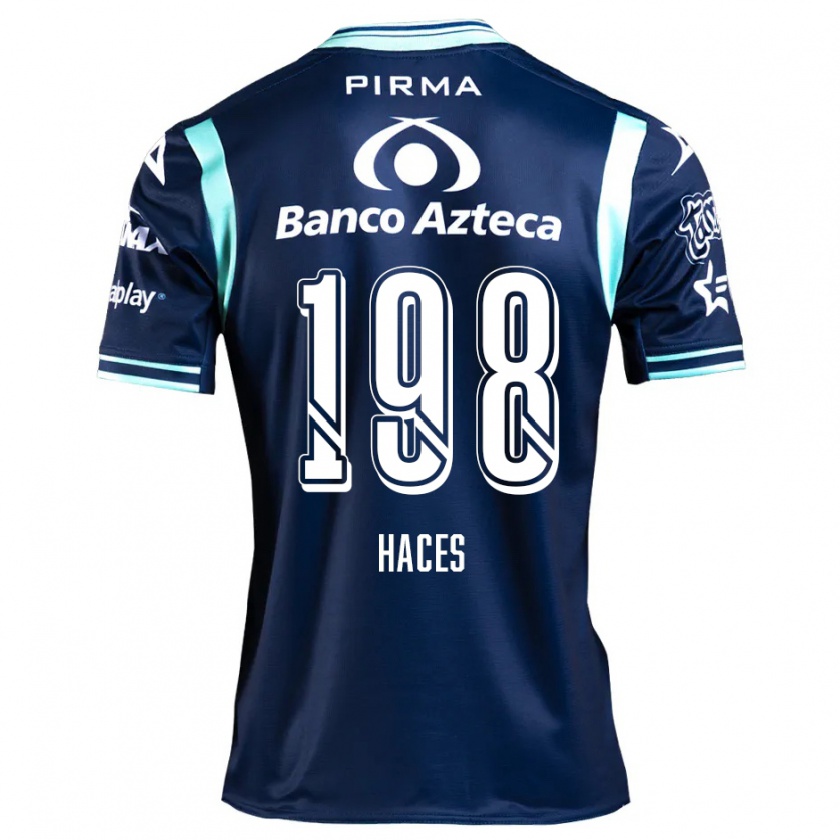 Kandiny Bambino Maglia Daniel Haces #198 Blu Navy Kit Gara Away 2024/25 Maglietta