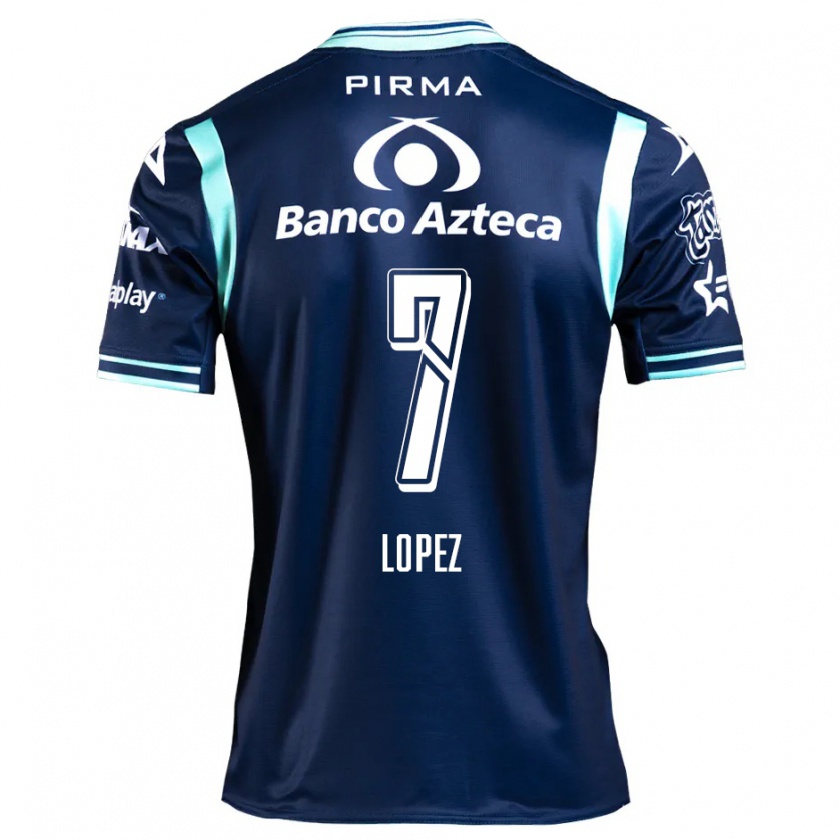 Kandiny Niño Camiseta Viridiana López #7 Azul Marino 2ª Equipación 2024/25 La Camisa