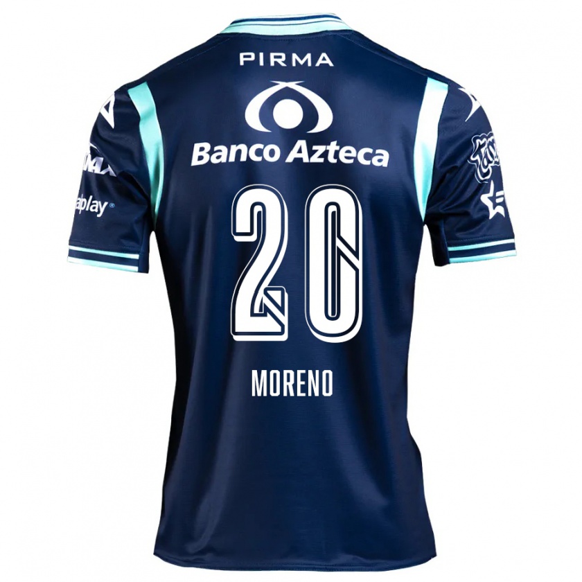 Kandiny Niño Camiseta Ximena Moreno #20 Azul Marino 2ª Equipación 2024/25 La Camisa