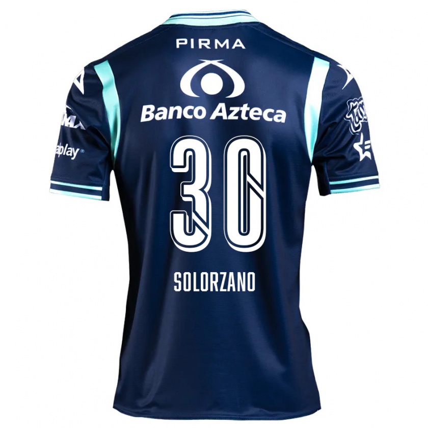 Kandiny Niño Camiseta Aisha Solórzano #30 Azul Marino 2ª Equipación 2024/25 La Camisa