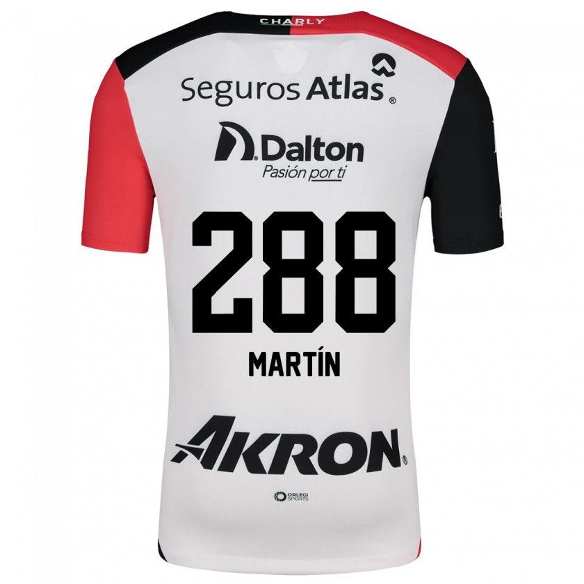 Kandiny Bambino Maglia José Martín #288 Bianco Rosso Nero Kit Gara Away 2024/25 Maglietta