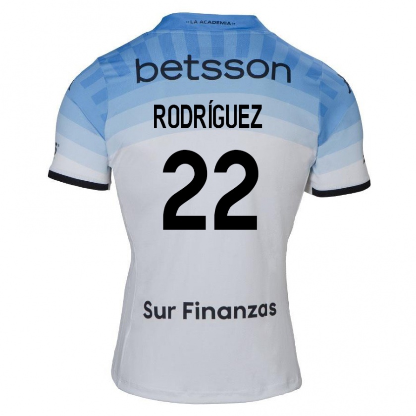 Kandiny Niño Camiseta Baltasar Rodríguez #22 Blanco Azul Negro 2ª Equipación 2024/25 La Camisa