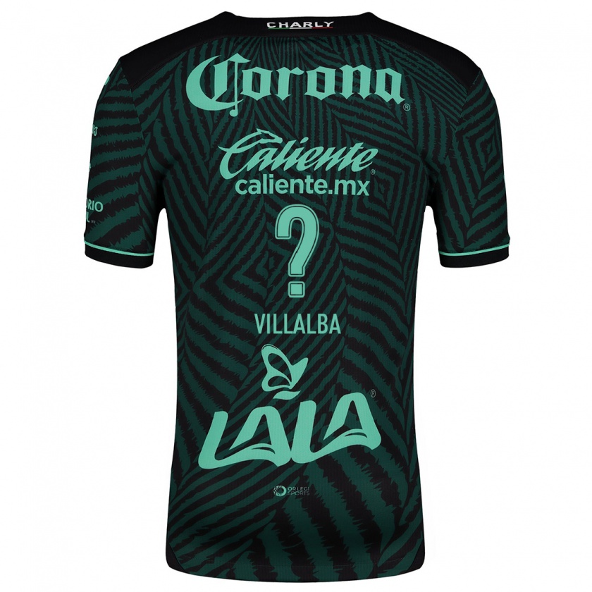 Kandiny Niño Camiseta Fran Villalba #0 Verde Negro 2ª Equipación 2024/25 La Camisa