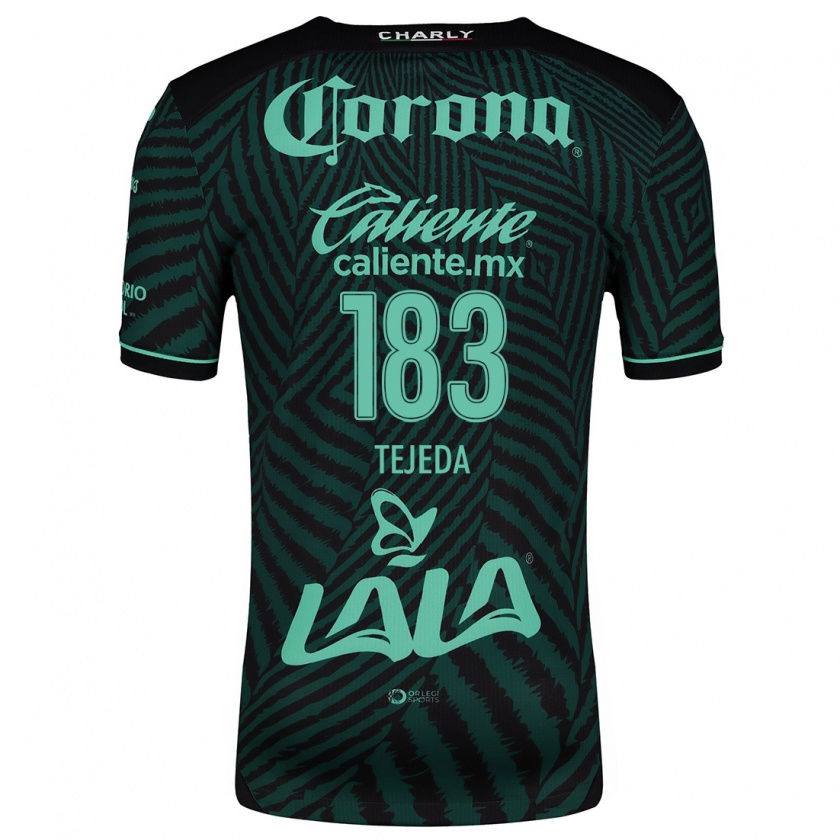 Kandiny Niño Camiseta Juan Tejeda #183 Verde Negro 2ª Equipación 2024/25 La Camisa