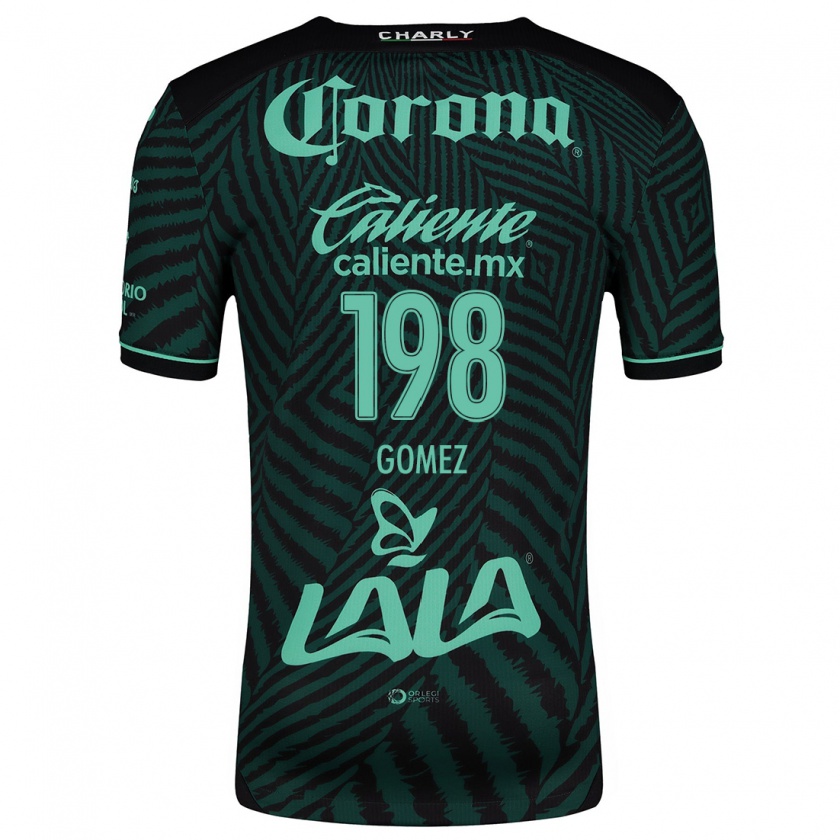 Kandiny Niño Camiseta Isaác Gómez #198 Verde Negro 2ª Equipación 2024/25 La Camisa México